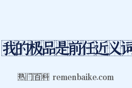 我的极品是前任近义词是什么意思的图片